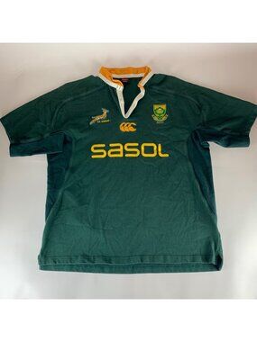 South Africa Rugby Green Canterbury Jersey Mens 2XL XXL